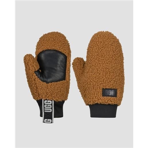 UGG muffole da donna ugg fluff mitten with logo tape