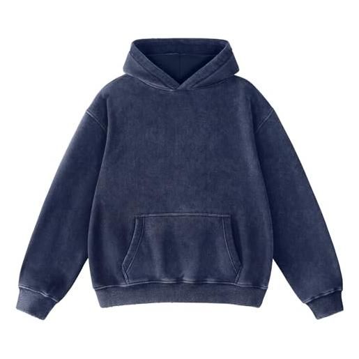 Felpa Con Cappuccio E Sciarpa Integrata Per Donna | Pullover In Cotone Morbido Oversize | Hoodie Casual Autunno Inverno - Foto 7