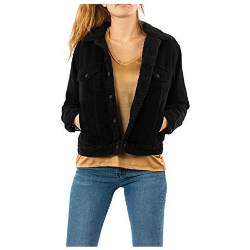 Levi's ex-bf sherpa trucker, giacca in jeans donna, blu (strangerways 0026), x-small