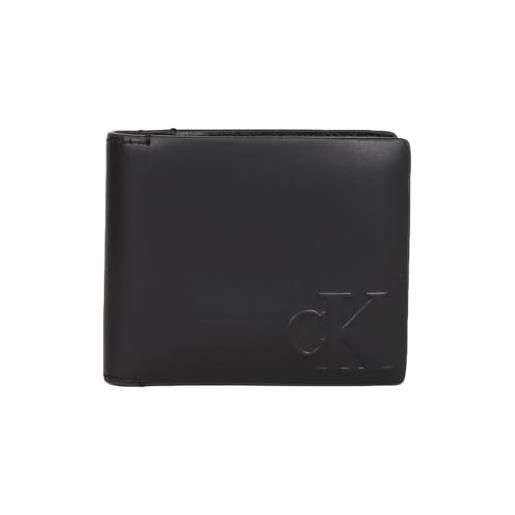 Calvin Klein portafoglio uomo pelle solid nero, nero