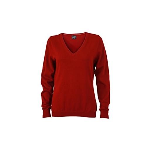 James & Nicholson donna classico pullover in cotone (l, bordeaux)