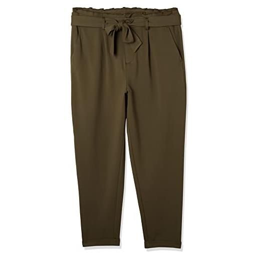 Only carmakoma cargoldtrash life easy paperback pant pantaloni, olive night, 48 donna