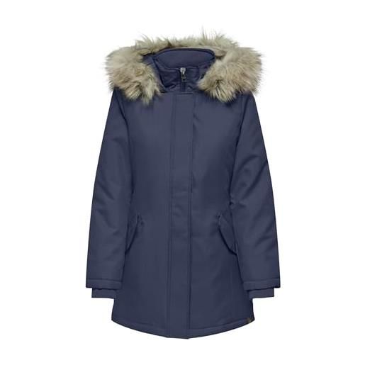 ONLY onlnewkaty parka cc otw corto, naval academy/dettagli: naturale pelliccia, s donna