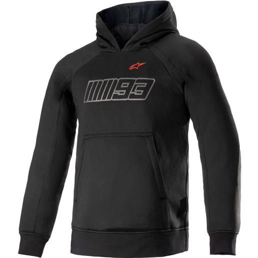 Alpinestars felpa casual Alpinestars mm93 thunder hoodie rosso nero