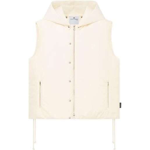 Courrèges gilet imbottito con cappuccio - toni neutri