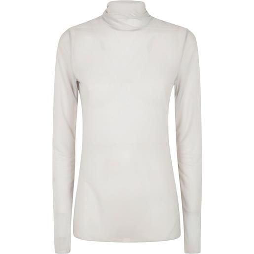 Yohji Yamamoto top a collo alto - bianco