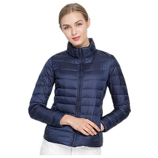 Santimon donna piumino plain manica lunga xxl marina blu