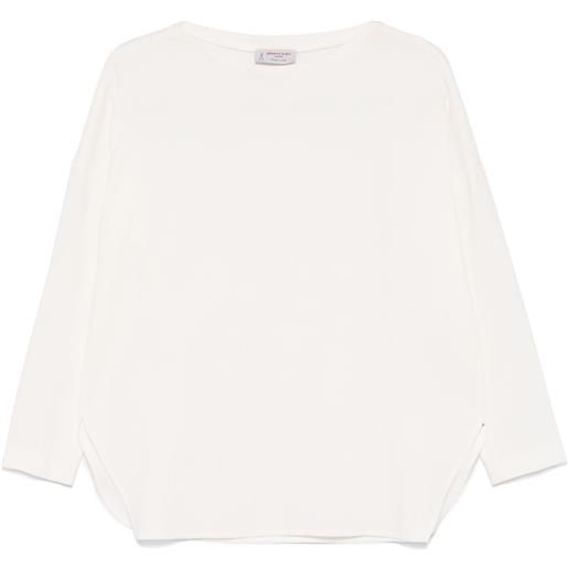 Alberto Biani blusa in crepe - bianco