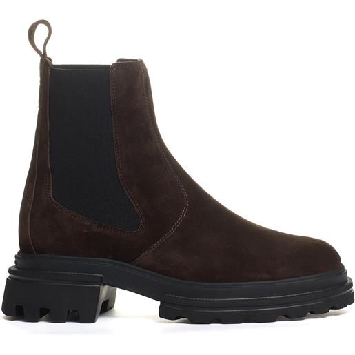 HOGAN chelsea boot elastico camoscio marrone