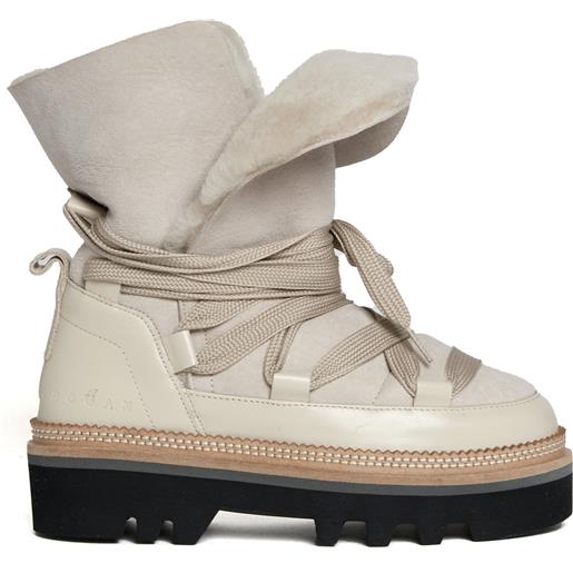 HOGAN stivaletto montone beige