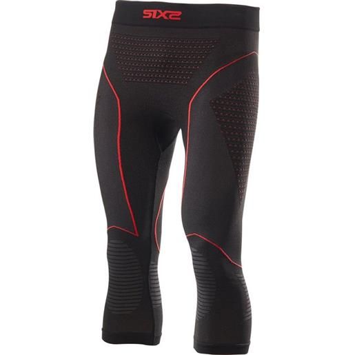 Sixs leggings termico 3/4 blaze. Fit pncw cu - black/red