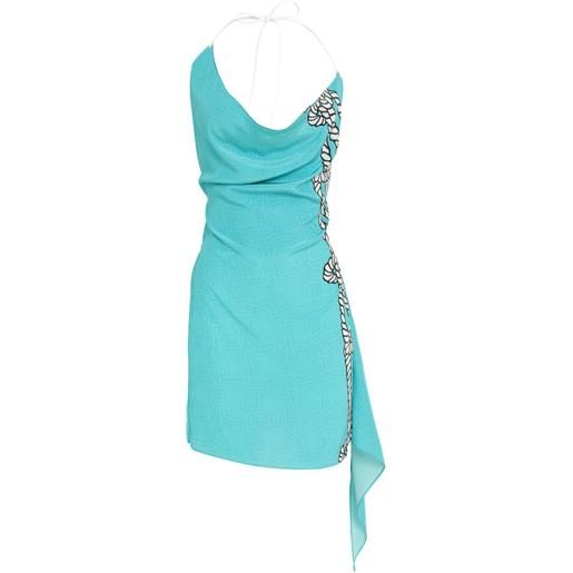 Amir Slama abito con stampa grafica - blu