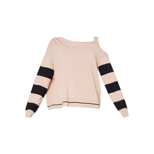 Liu.jo maglia rosa/nero ta4112ms36l rosa/nero m