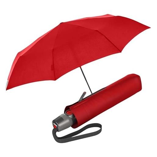 Knirps t. 200, ombrello medio duomatic con apertura e chiusura automatica, ombrello compatto antivento per pioggia, ombrello da viaggio per adulti, diametro 97 cm, ombrello retrattile e custodia per il