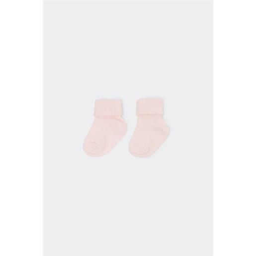 Tezenis calzini corti bebè a costine con risvolto rosa
