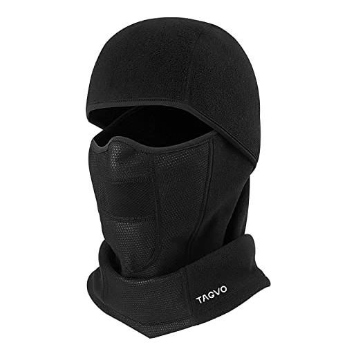 AYPOW passamontagna caldo e traspirante, copertura per maschera a pieno facciale per ciclismo invernale con pannello a rete, scaldacollo sci in pile antivento per uomo e donna