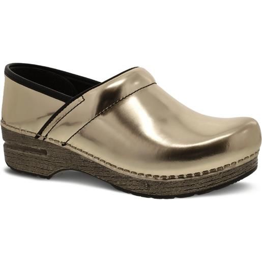 Dansko zoccolo in pelle oro