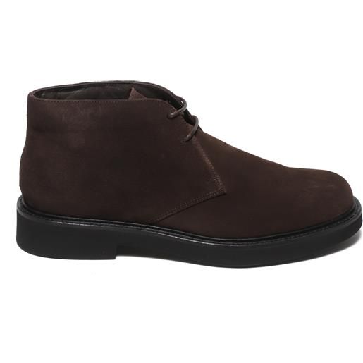 Rossano Bisconti polacchina in pelle scamosciata ebano