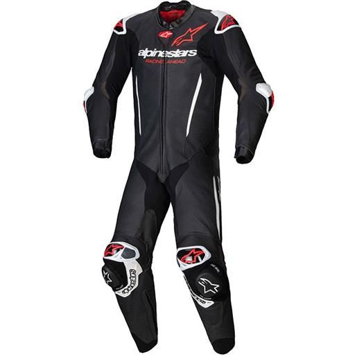 Alpinestars tuta intera in pelle gp-r7 - 1231 black white red fluo