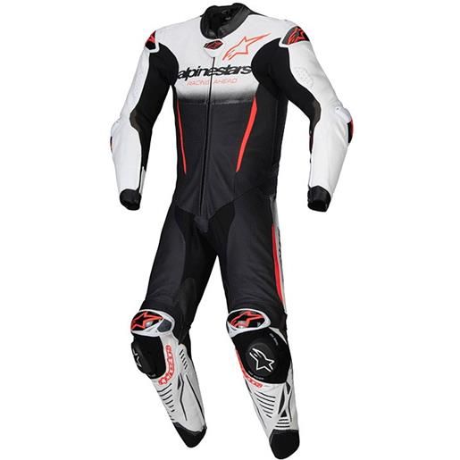 Alpinestars tuta intera in pelle gp-r7 - 233 white black red fluo