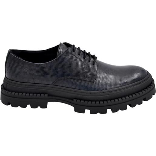 Luisantiago brand lusso italiano derby pellame raro saffiano blu. 