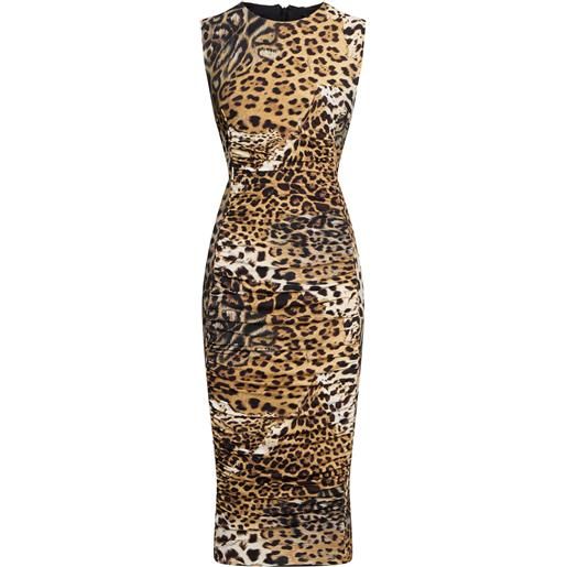 ROBERTO CAVALLI vestito midi in lycra stampata