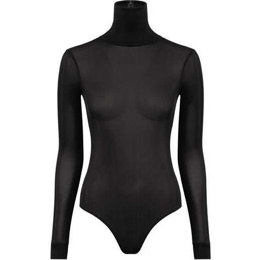Maison Margiela body con maniche lunghe - nero