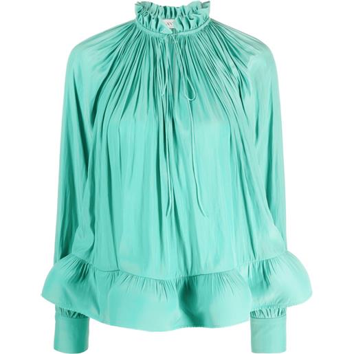 Lanvin blusa con ruches - verde