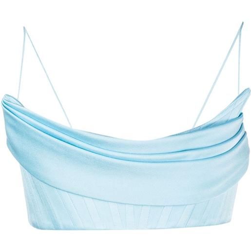 Alex Perry corsetto crop con drappeggio - blu
