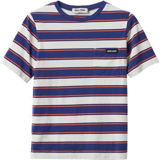 Miu Miu t-shirt a righe - blu