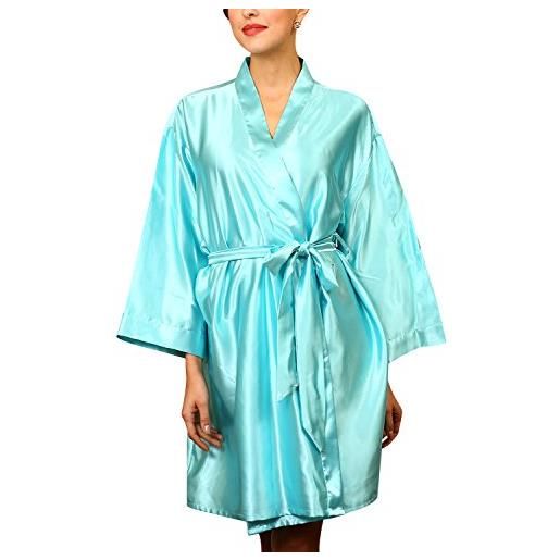 Donna Accappatoio Da Sposa Gru Borgogna Stampata Damigella d'Onore Raso Kimono – it