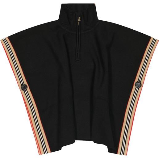 Burberry Kids poncho in misto lana