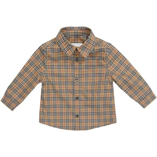 Burberry Kids baby - camicia in misto cotone archive check