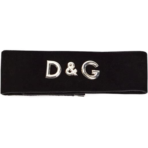 Dolce&Gabbana Kids collana in velluto con logo