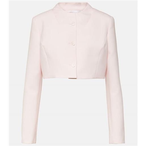 Coperni giacca cropped trompe lâoeil in lana vergine