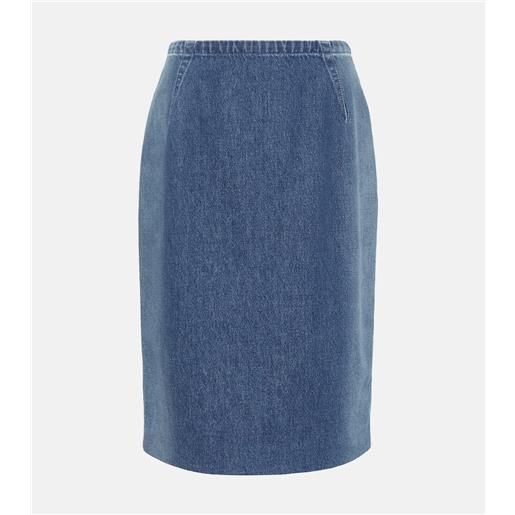Versace gonna midi di jeans