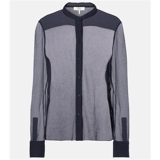 Chloe chloã© camicia in chiffon di seta