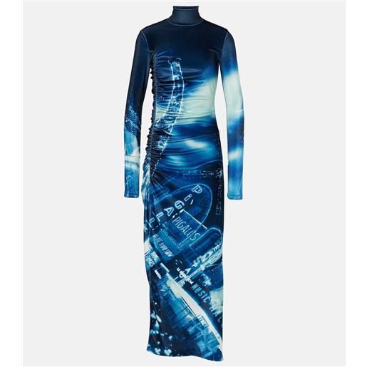 Jean Paul Gaultier abito lungo pigalle in velluto