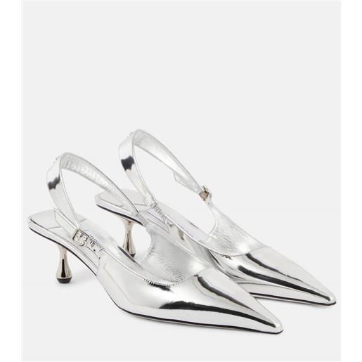 Jimmy Choo pumps slingback amel in pelle metallizzata
