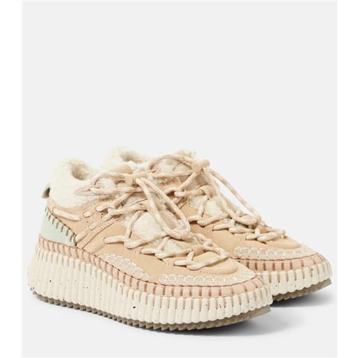 Chloe chloã© sneakers nama in suede e shearling
