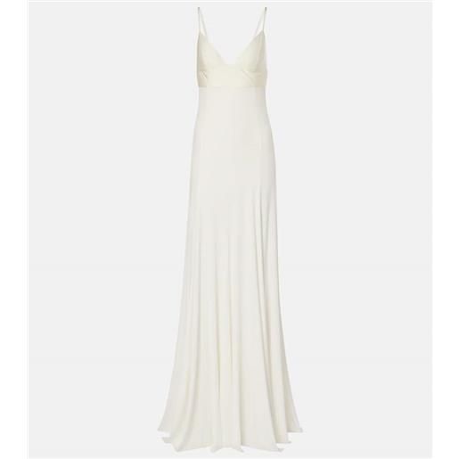 Jacquemus abito lungo spalla in jersey