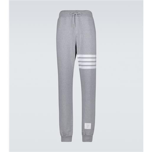 Thom Browne pantaloni sportivi in cotone 4-bar