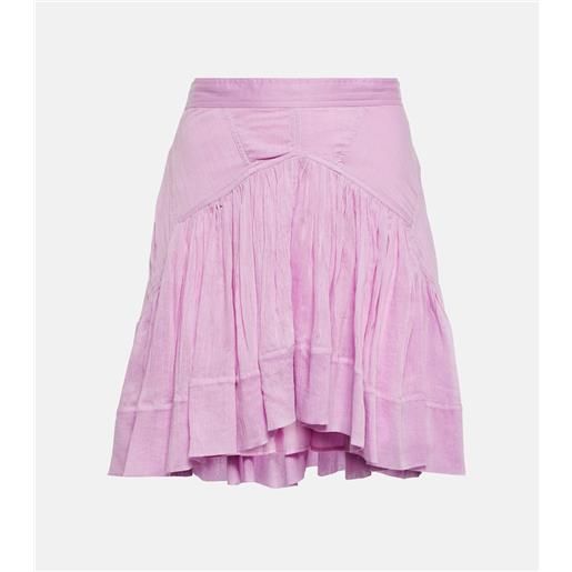 Isabel Marant minigonna kadavu in cotone e seta