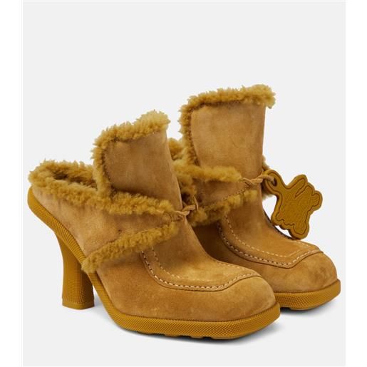 Burberry mules ekd in suede e shearling