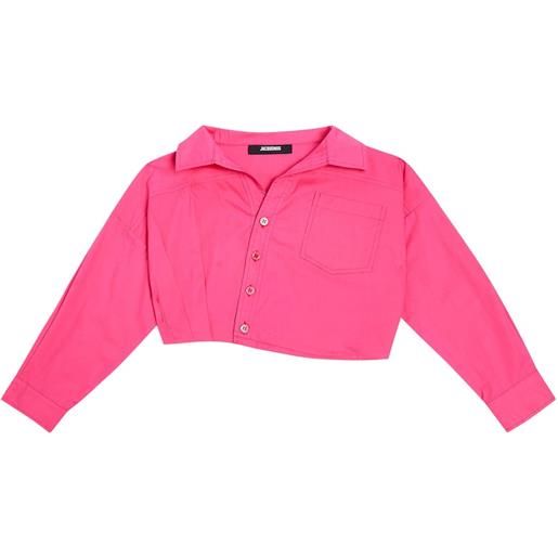 Jacquemus Enfant top cropped mejean in lino e cotone