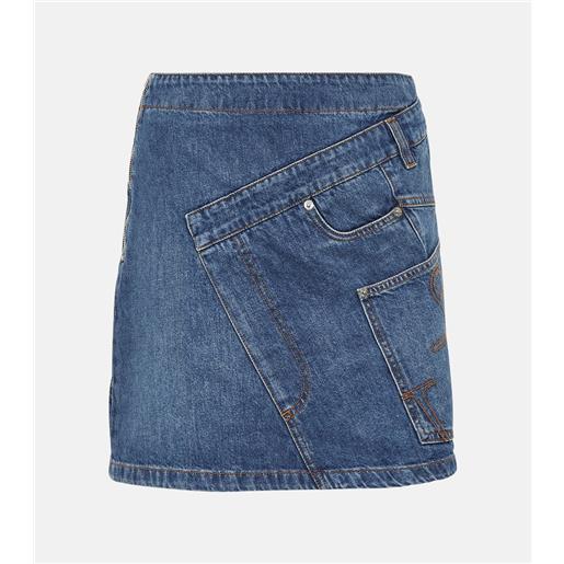 JW Anderson minigonna asimmetrica di jeans