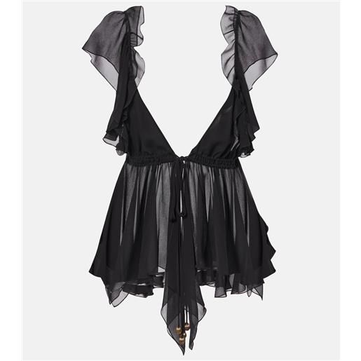 Chloe chloã© top in georgette di seta