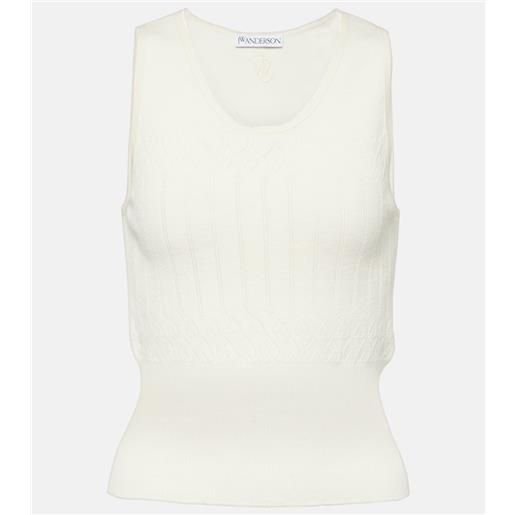 JW Anderson tank top in maglia di misto cotone
