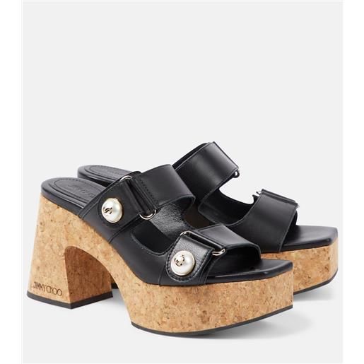 Jimmy Choo mules fayence in pelle con plateau