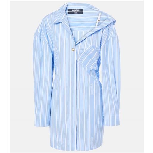 Jacquemus abito chemisier in cotone a righe